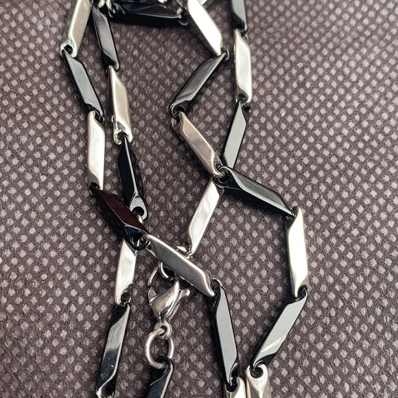 New 30” Black and silver chain. - Picture 1 of 8